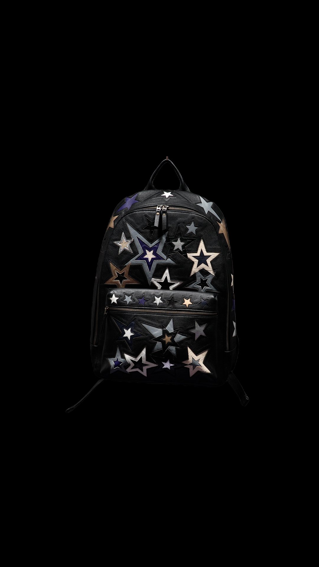 Back view of the star-covered backpack